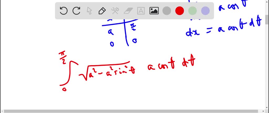 SOLVED Show That The Area Of A Circle Given By X 2 y 2 a 2 Is pi solved-show-that-the-area-of-a-circle-given-by-x-2-y-2-a-2-is-pi