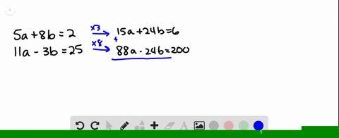 use-the-elimination-method-to-solve-each-system-leftbeginarrayl-5-a8-b2-11-a-3-b25-endarrayright