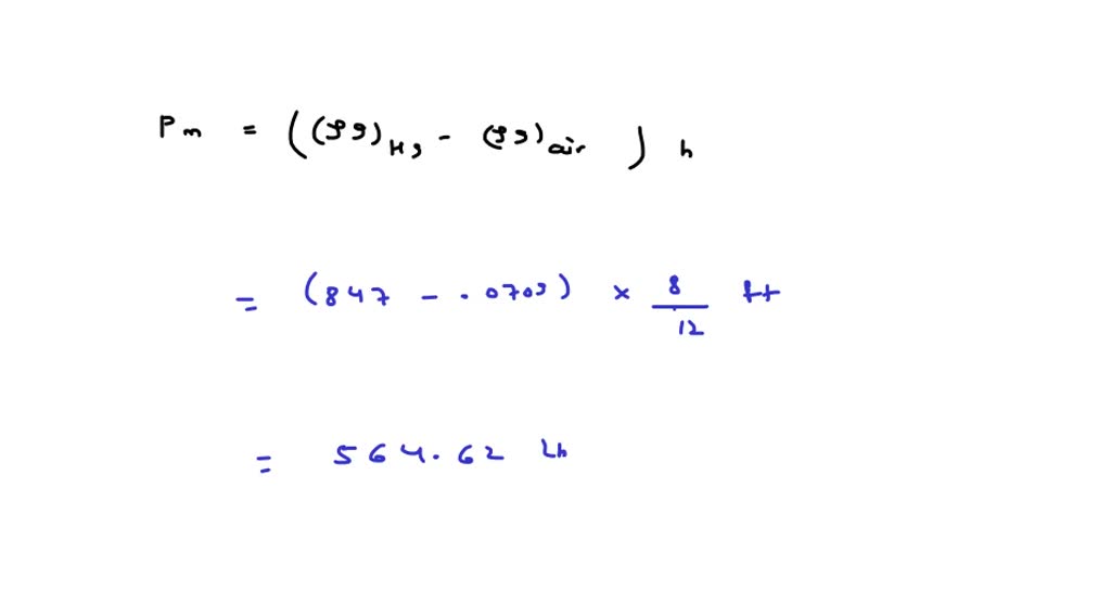 The air velocity in the duct in Fig. P 11.12 is 750 ft / s. The air ...