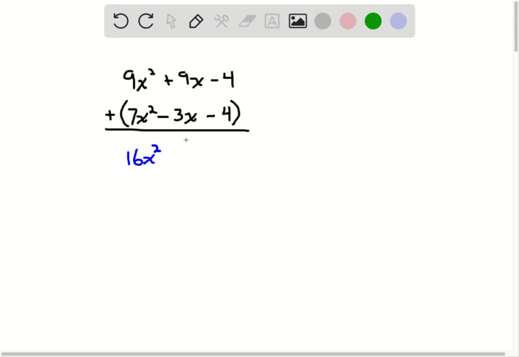 SOLVED:Perform indicated operations and simplify. \begin{array}{r}{9 x ...