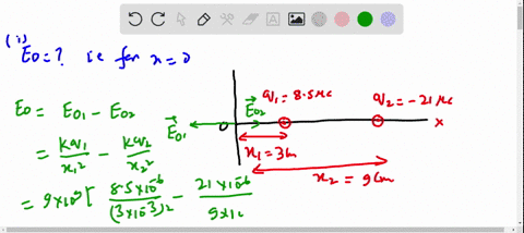 two-charges-are-placed-on-the-x-axis-one-of-the-charges-leftq_1right-85-mu-mathrmc-is-at-x_130-mathr