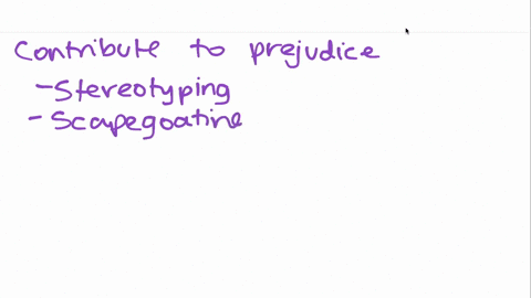 which-of-the-following-is-least-likely-to-contribute-to-prejudice-a-stereotyping-b-scapegoating-c-ou
