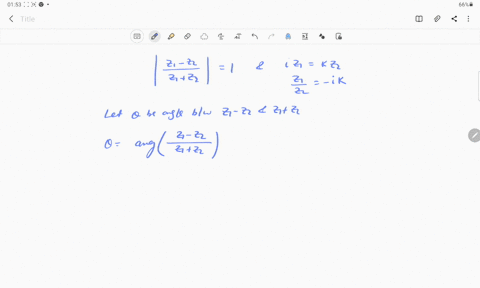 if-z_1-z_2-are-two-complex-numbers-such-that-leftfracz_1-z_2z_1z_2right1-and-t-z_1k-z_2-where-k-in-m