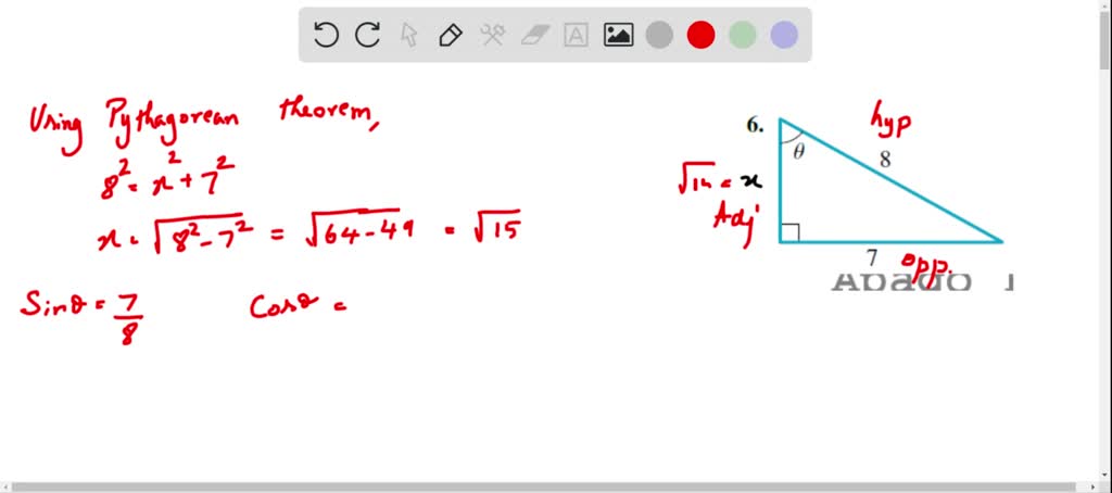 Solvedfind The Exact Values Of The Six Trigonometric Ratios Of The Angle θin The Triangle 0600