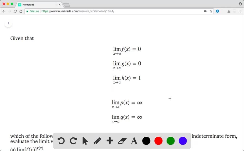 Solved Given That Displaystyle Lim X To A F X