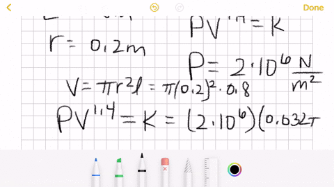 the-pressure-p-and-volume-v-of-the-gas-in-a-cylinder-of-length-08-mathrmm-and-radius-02-mathrmm-with