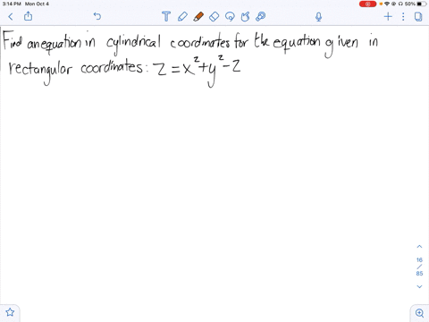 find-an-equation-in-cylindrical-coordinates-for-the-equation-given-in-rectangular-coordinates-zx2y-2