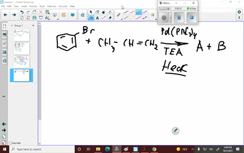when-bromobenzene-reacts-with-propene-in-a-heck-reaction-two-constitutional-isomers-are-obtained-as-