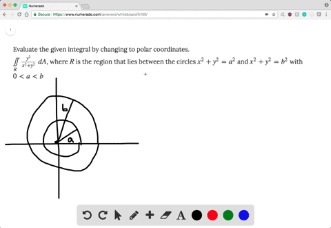 evaluate-the-given-integral-by-changing-to-polar-coordinates-iintlimits_r-fracy2x2-y2-da-where-r-is-