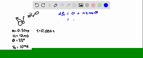 a-030-mathrmkg-softball-has-a-speed-of-12-mathrmm-mathrms-at-an-angle-of-35circ-below-the-horizontal
