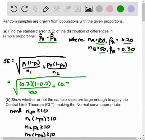 if-random-samples-of-the-given-sizes-are-drawn-from-populations-with-the-given-proportions-a-find-8
