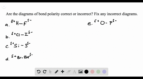 which-of-the-following-incorrectly-shows-the-bond-polarity-show-the-correct-bond-polarity-for-those-