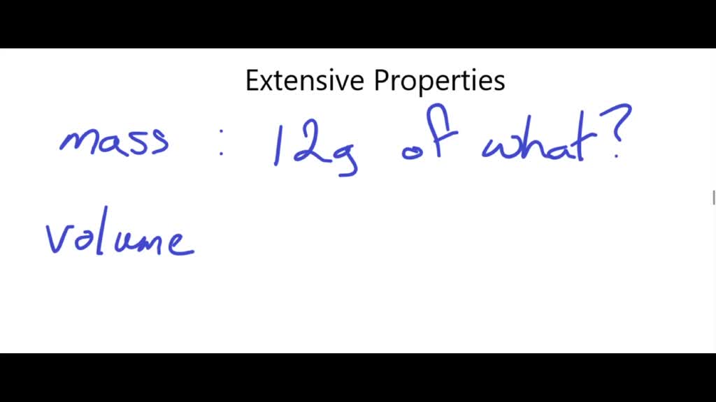 SOLVEDCan an extensive property be used to identify a substance