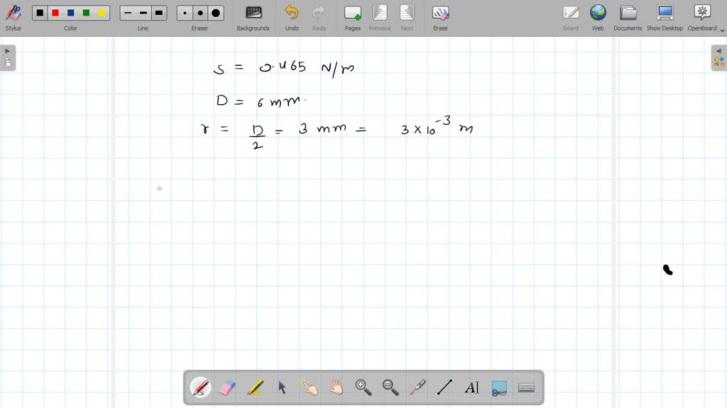 SOLVEDSurface tension of mercury is 0.465 N m^1. The excess pressure