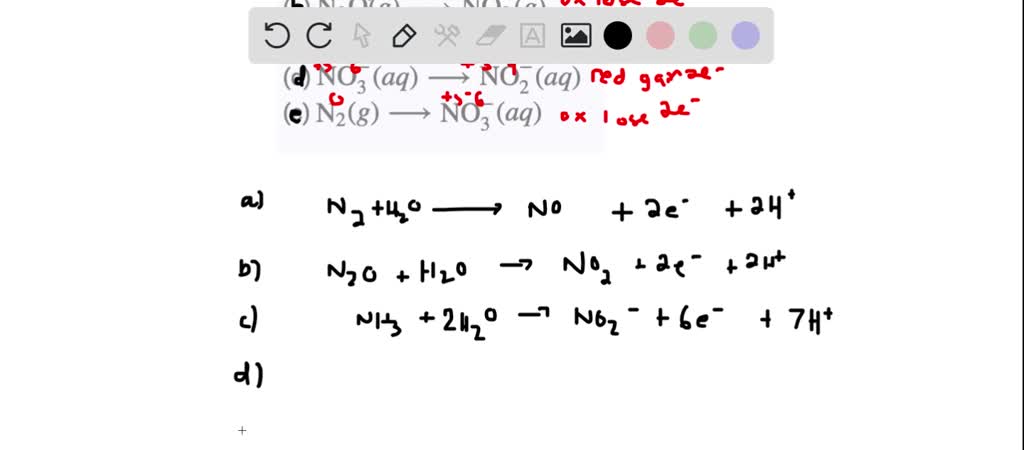 SOLVED:The following steps are unbalanced half-reactions involved in ...