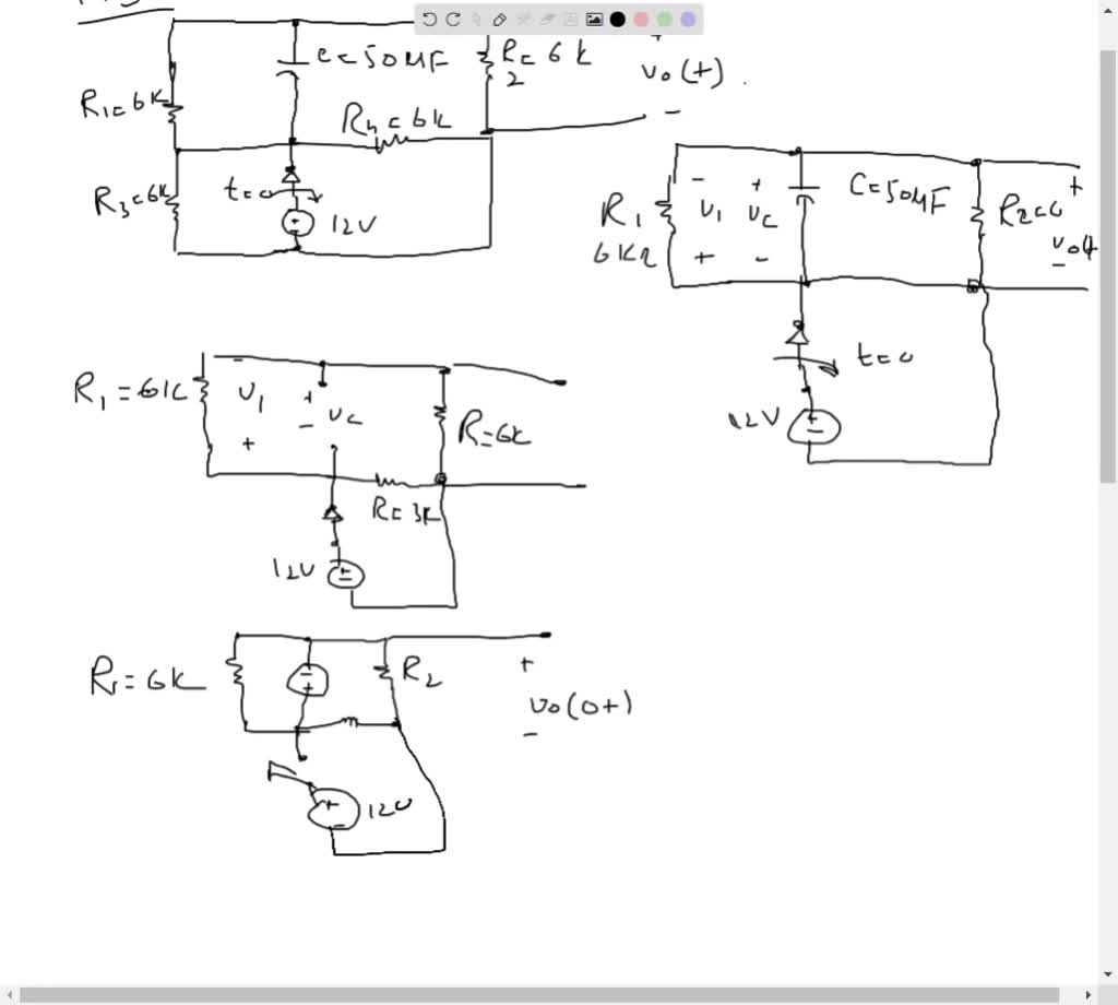 SOLVED:Use the differential equation approach to find vC(t) for t>0 in ...