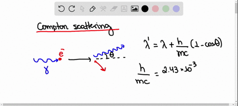 in-a-compton-scattering-experiment-the-incident-x-rays-have-a-wavelength-of-02685-mathrmnm-and-the-s