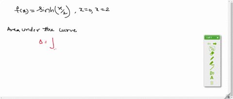 find-the-exact-area-under-fxsinh-x-2-between-x0-and-x2-3