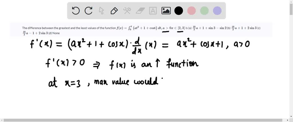 SOLVED:The difference between the greatest and the least values of the ...