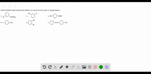 devise-a-synthesis-of-each-compound-from-benzene-you-may-use-any-other-organic-or-inorganic-reagents