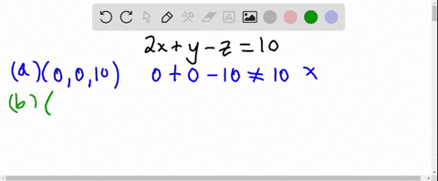 which-points-lie-in-the-plane-2-xy-z10-a-0010-b-53-3-c-24-2-d-36-10