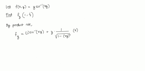 find-the-indicated-partial-derivative-fx-yy-sin-1x-y-quad-f_yleft1-frac12right-3
