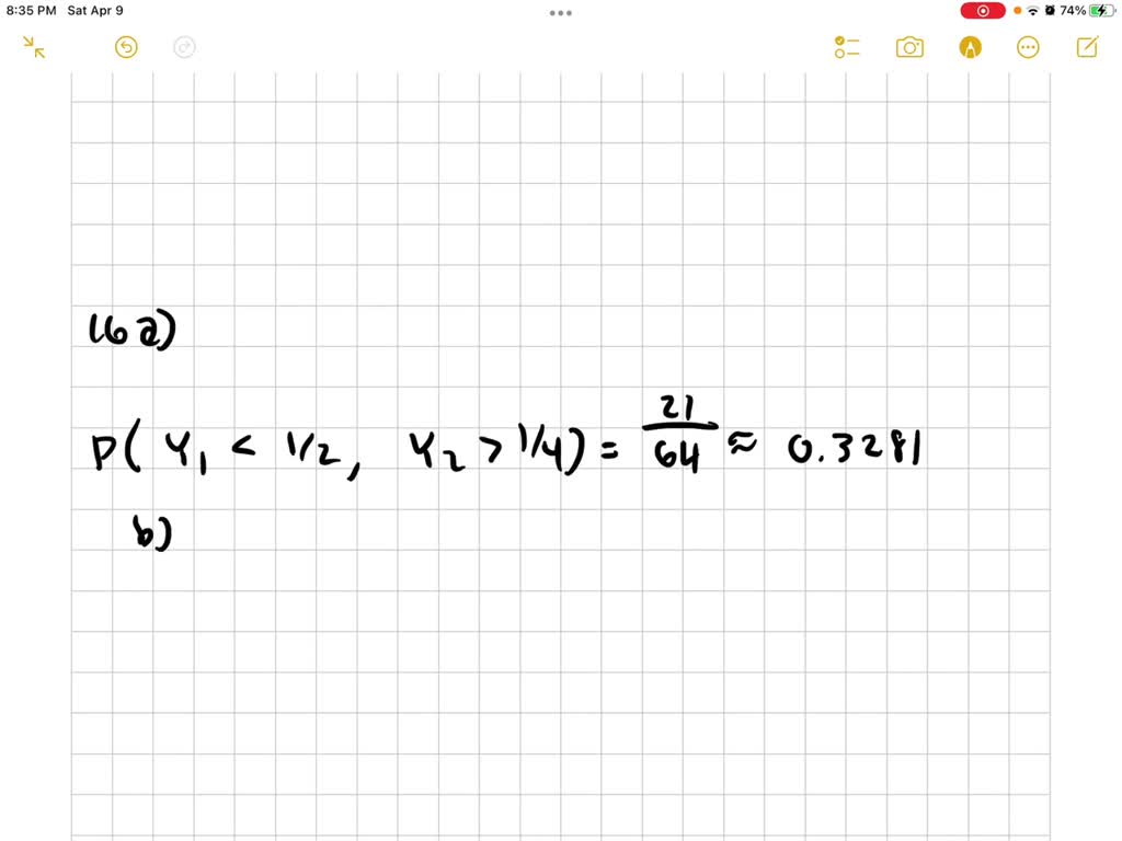 SOLVED:Let Y1 And Y2 Denote The Proportions Of Time (out Of One Workday ...