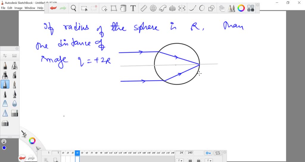 SOLVEDParallel light rays enter a transparent sphere along a line passing through the center of