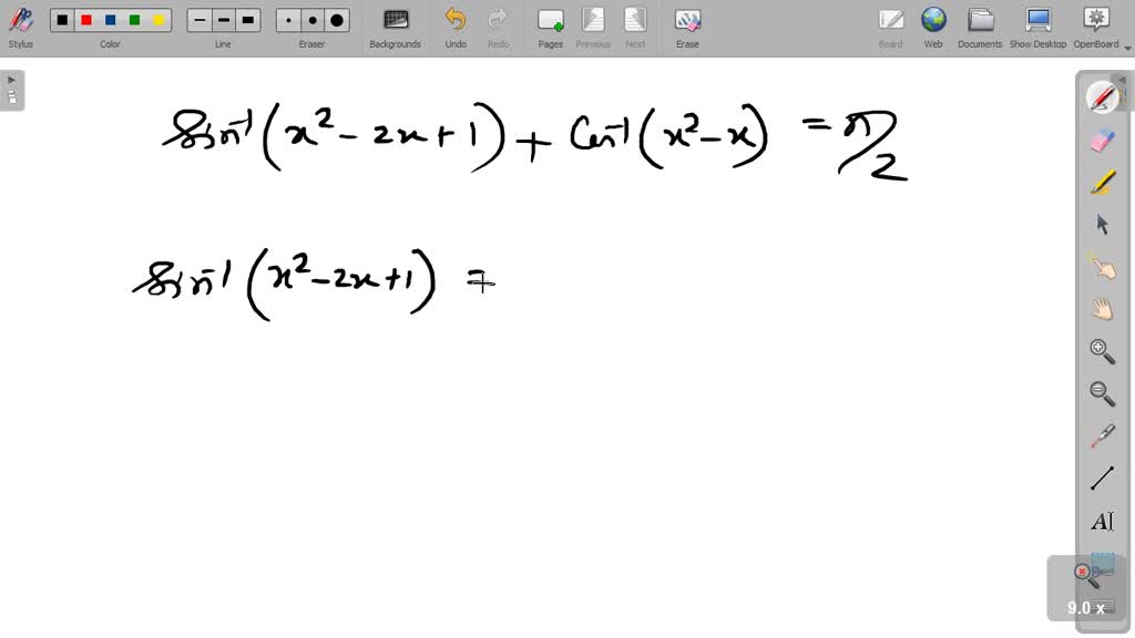 SOLVED:Solve the given equation for x. 2 sin^-1 x+cos^-1 x=π [Hint ...