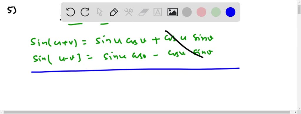 SOLVED:Fill in the blank to complete the trigonometric formula. sinu cosv=