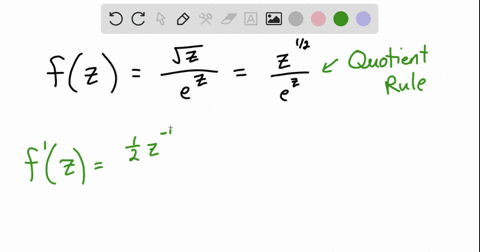 in-exercises-1-56-find-the-derivatives-assume-that-a-and-b-are-constants-fzfracsqrtzez