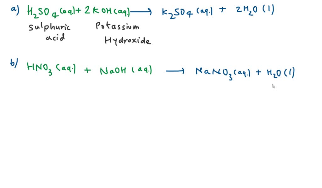 SOLVED:Complete the following acid–base reactions by indicating the ...