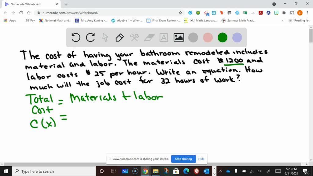 SOLVEDHome Improvement. The cost of having your bathroom remodeled is