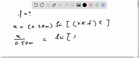 bulletbullet-the-equation-of-motion-of-a-shm-oscillator-is-x050-mathrmm-sin-2-pi-f-t-where-x-is-in-m