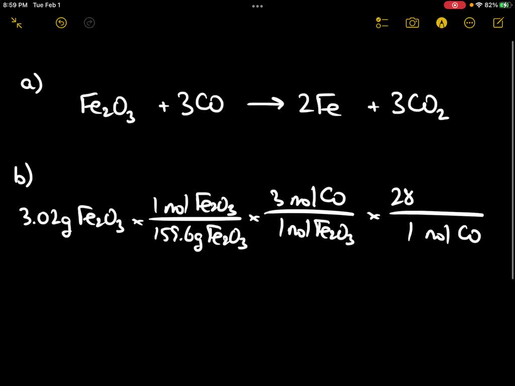 SOLVED: An alternative method for preparing pure iron from Fe2O3 is by ...