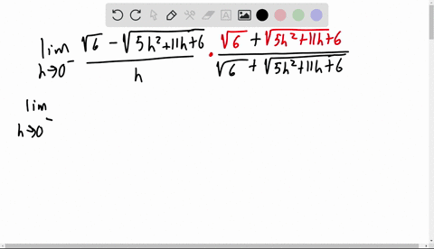 lim-_h-rightarrow-0-fracsqrt6-sqrt5-h211-h6h