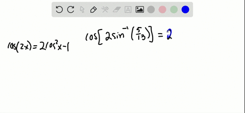 text-evaluate-cos-left2-sin-1leftfrac513rightright