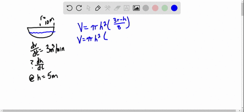 filling-a-hemispherical-tank-a-hemispherical-tank-with-a-radius-of-10-mathrmm-is-filled-from-an-in-2
