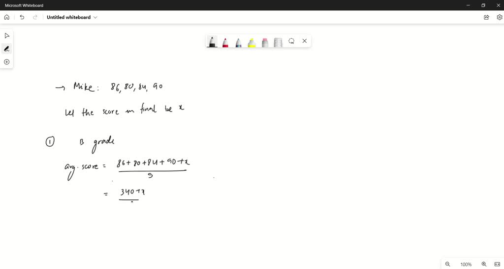 SOLVED:Going into the final exam, which will count as two-thirds of the ...