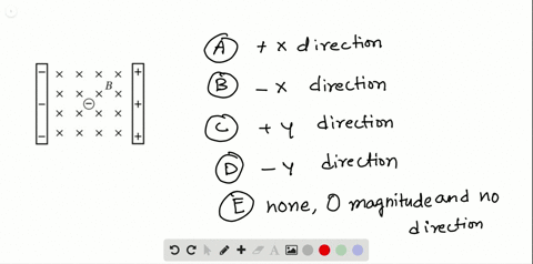 the-diagram-below-depicts-an-electron-located-between-two-charged-plates-in-addition-a-uniform-mag-2