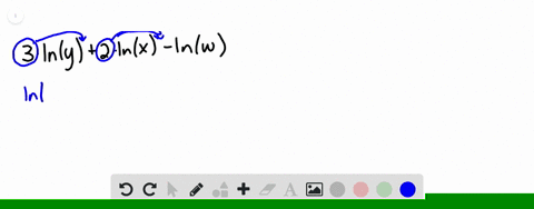 rewrite-each-expression-as-a-single-logarithm-see-example-7-3-cdot-ln-y2-cdot-ln-x-ln-w