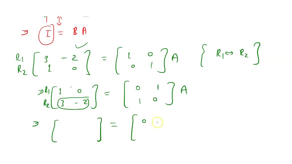 Solvedwrite The Inverse Of The Given Matrix As A Product Of Elementary Matrices The Matrix In 4278