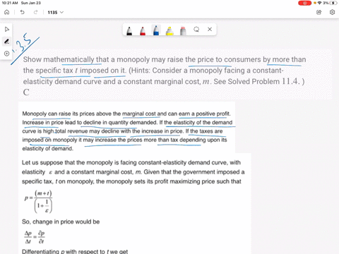 show-mathematically-that-a-monopoly-may-raise-the-price-to-consumers-by-more-than-the-specific-tax-t