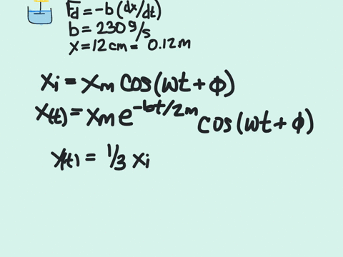 for-the-damped-oscillator-system-shown-in-fig-15-16-the-block-has-a-mass-of-150-mathrmkg-and-the-spr
