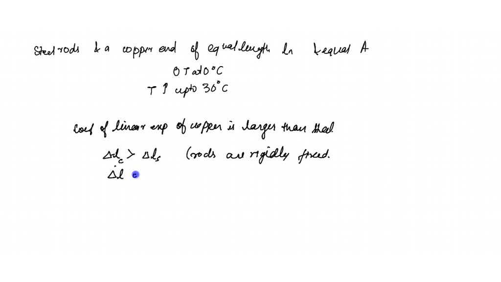 SOLVEDTwo steel rods and a copper rod of equal length ln and equal