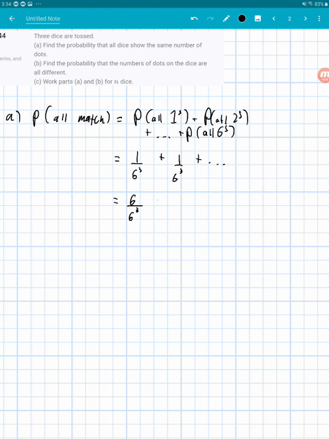 three-dice-are-tossed-a-find-the-probability-that-all-dice-show-the-same-number-of-dots-b-find-the-p