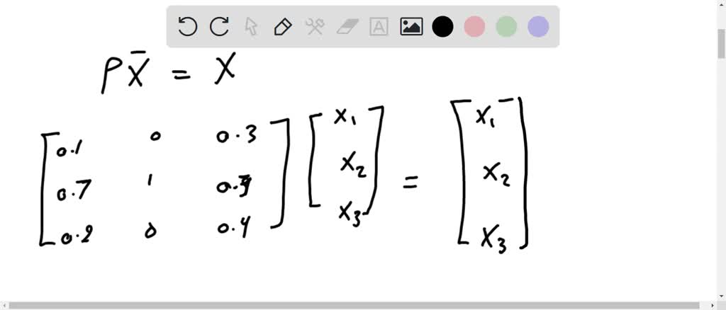 SOLVED:Determine whether the stochastic matrix P is regular. Then find ...