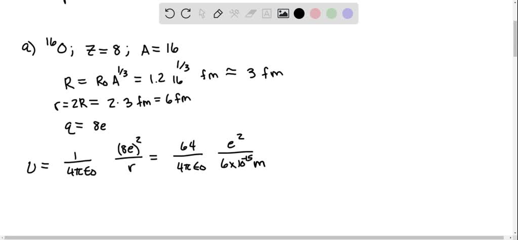 Solved A Compute The Coulomb Repulsion Energy Between Two Nuclei Of