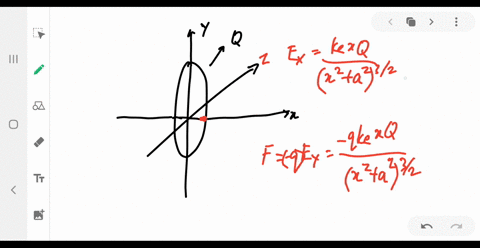 review-problem-a-negatively-charged-particle-q-is-placed-at-the-center-of-a-uniformly-charged-ring-w