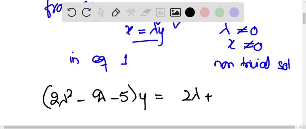 SOLVED Find All Values Of the Greek Letter Lambda For Which The 